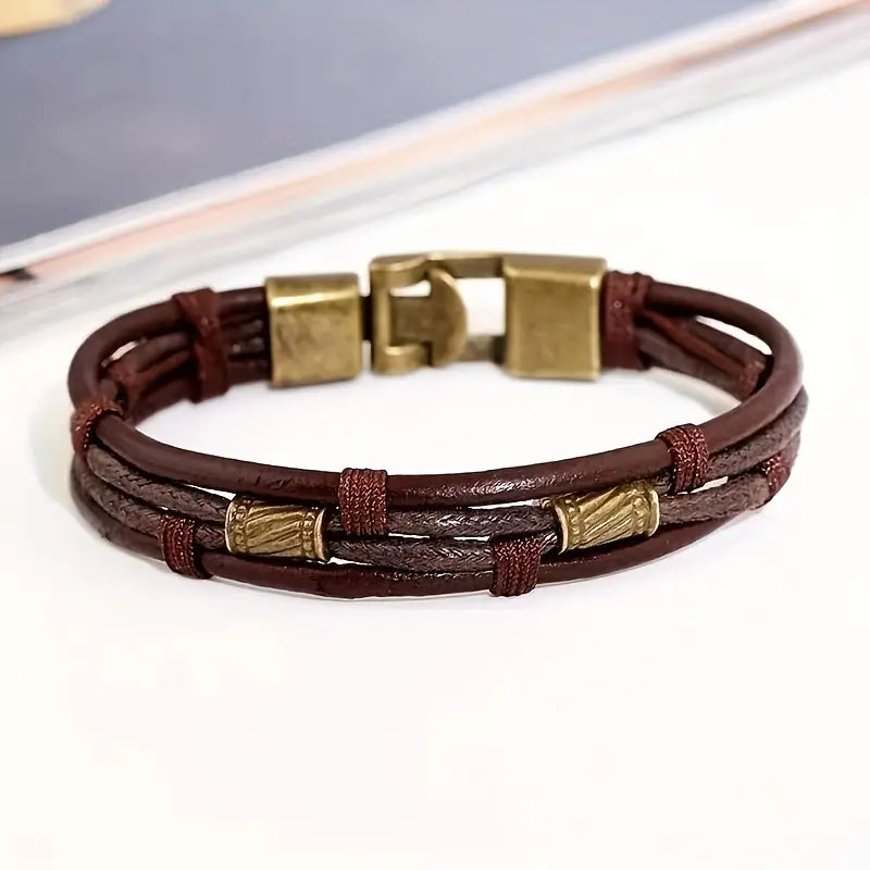 Vintage-Inspired Leather Bracelet