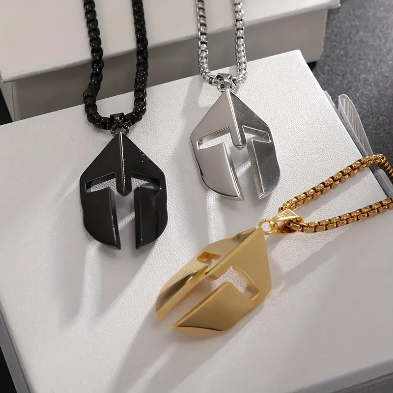 Spartan Helmet Pendant Necklace