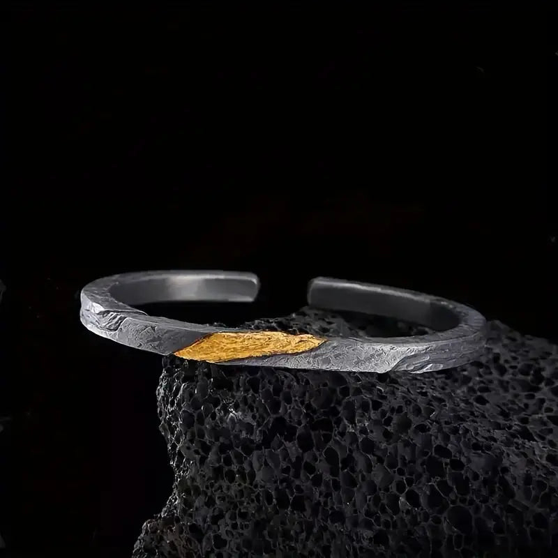 Handcrafted Hammered Open Ring