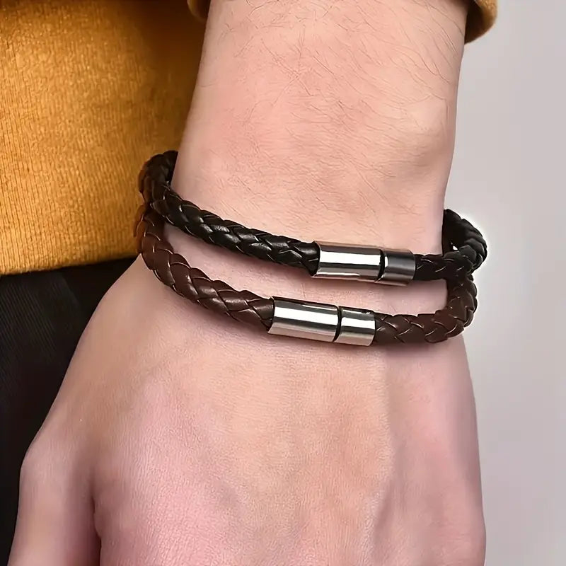 Handmade Faux Leather Bracele