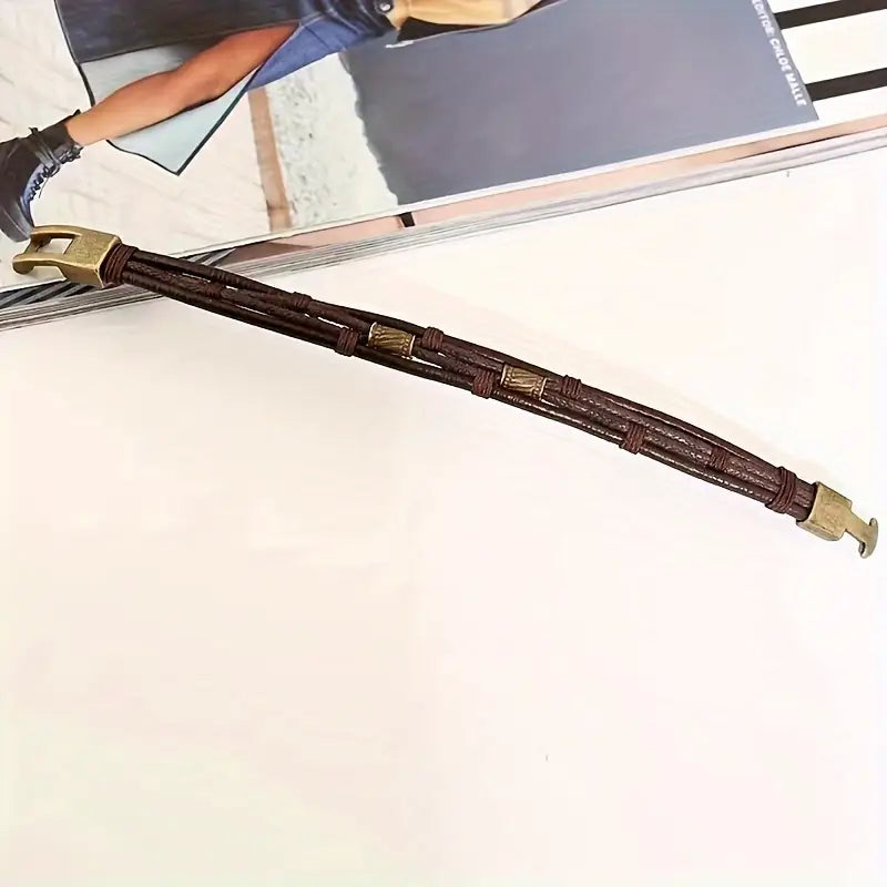 Vintage-Inspired Leather Bracelet