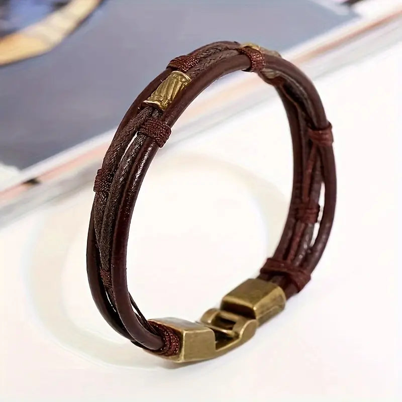 Vintage-Inspired Leather Bracelet
