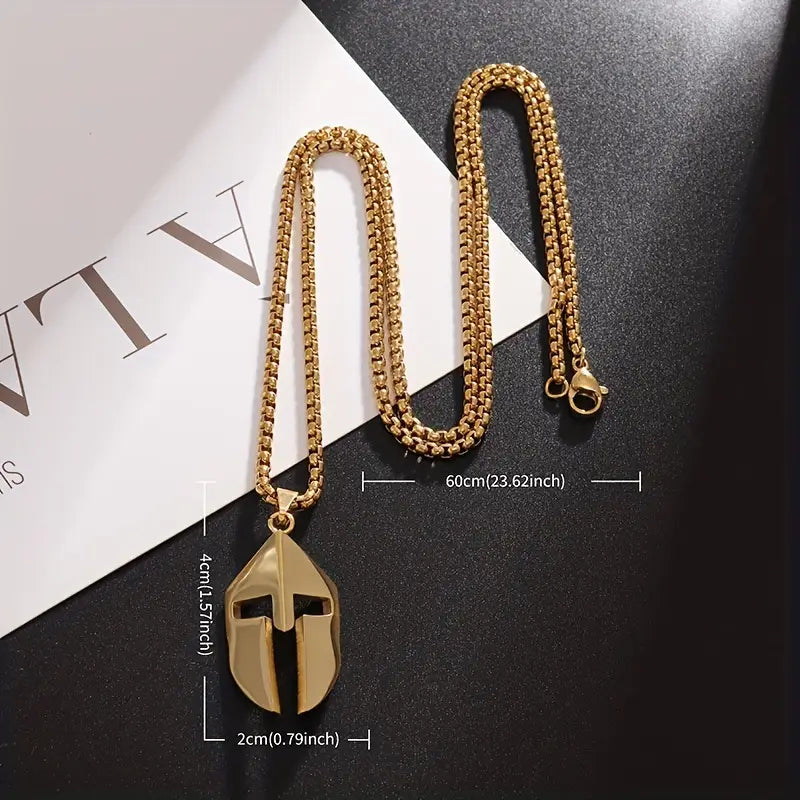 Spartan Helmet Pendant Necklace