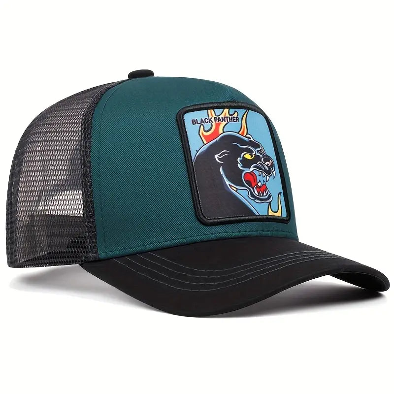 Blue Cartoon Embroidered Baseball Cap