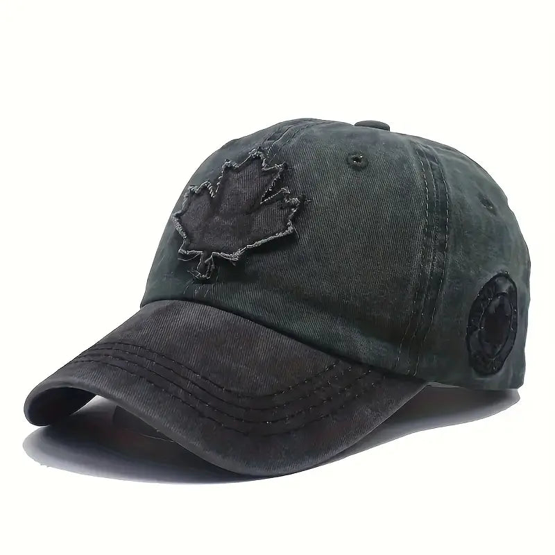 Vintage Washed Leaf Baseball Cap