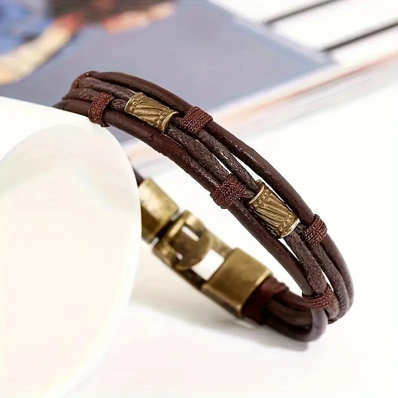 Vintage-Inspired Leather Bracelet